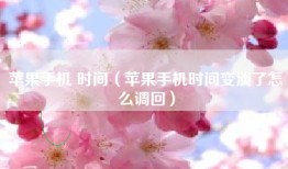 苹果手机 时间（苹果手机时间变淡了怎么调回）